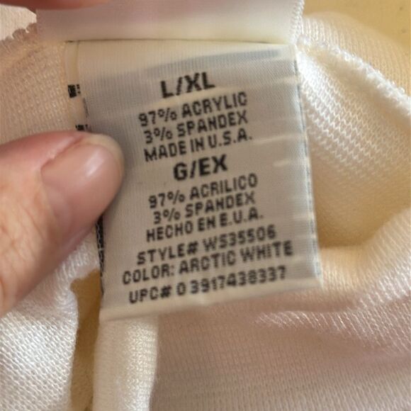 Vintage White Stag arctic white acrylic/spandex turtleneck dickie layer top - Picture 6 of 7